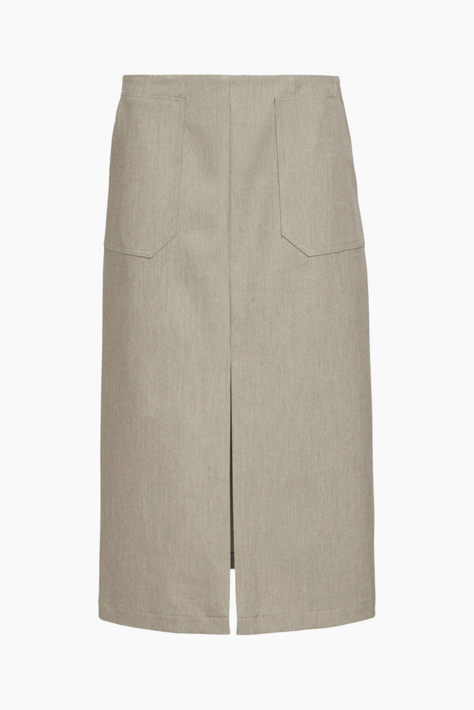 ObjSonne Long Skirt - Humus/Melange - Object