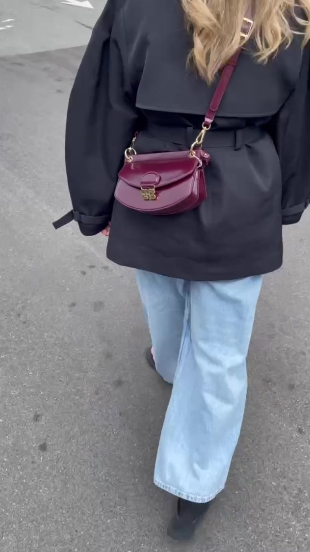 Heavy Twill Midi Trench Coat W0893 - Black - GANNI