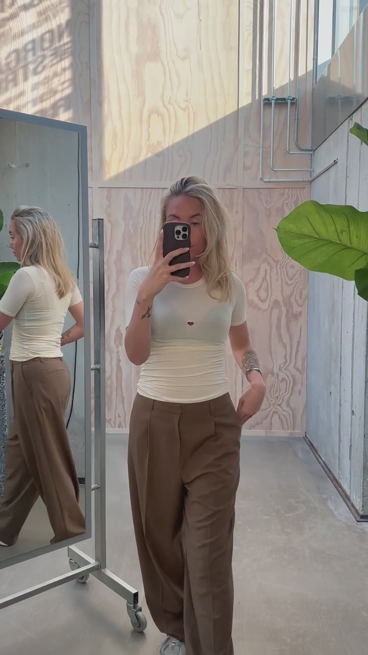 Heart Short Sleeve Cotton Rib - Undyed - Baserange-6