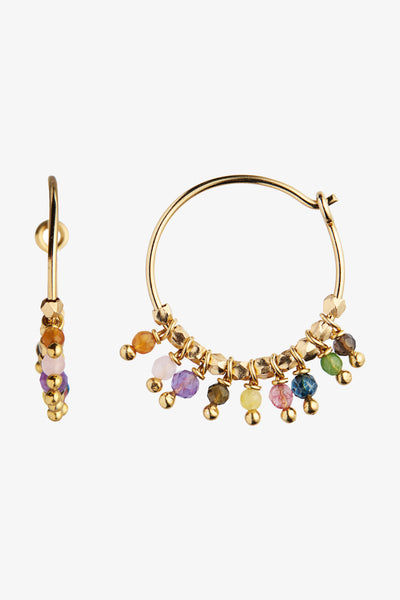 Petit Rainbow Hoop with Stones - Gold - Stine A