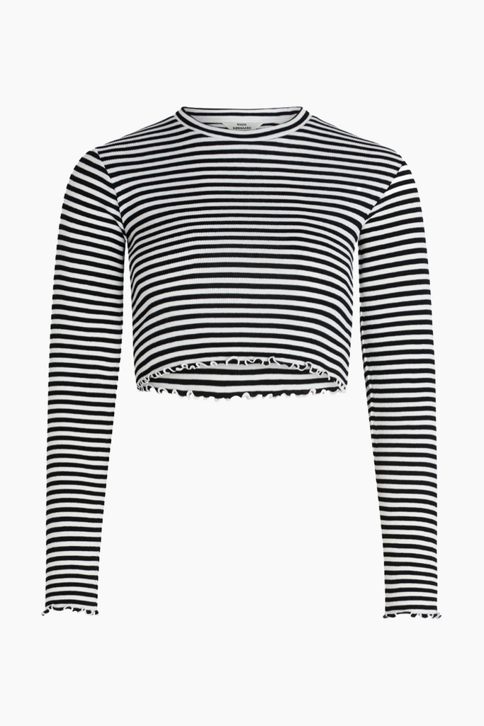 2x2 Cotton Stripe Tira Top - Black/White - Mads Nørgaard