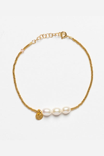 3 Pearls Bracelet - Guld - Sorelle