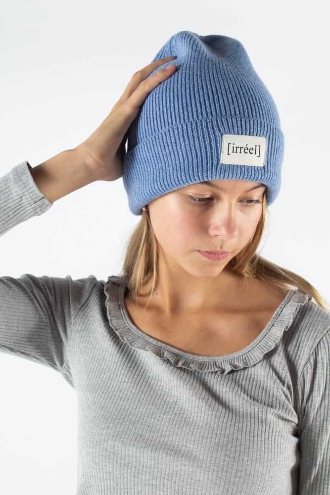 Akeelah wool Beanie - Blue - irréel