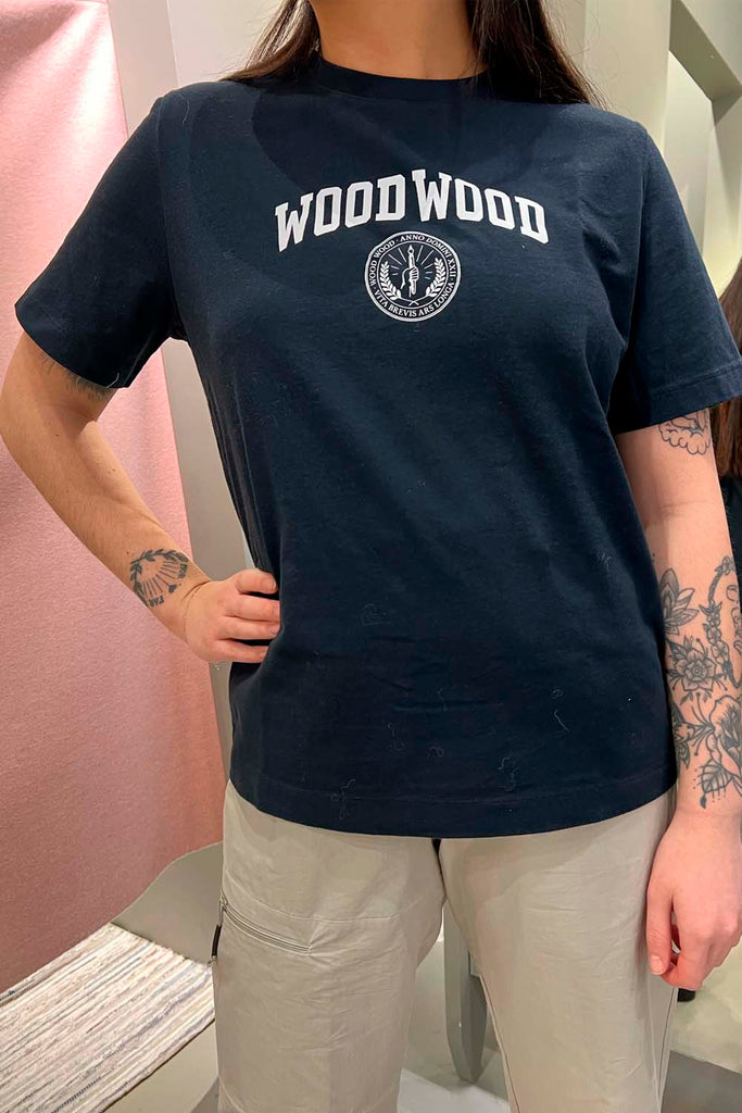 Alma IVY T-shirt - Navy - Wood Wood