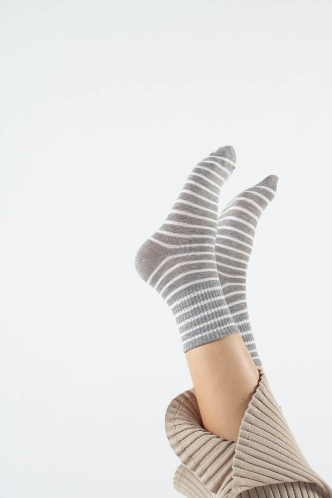 Asme Socks - Gray/White - Irréel