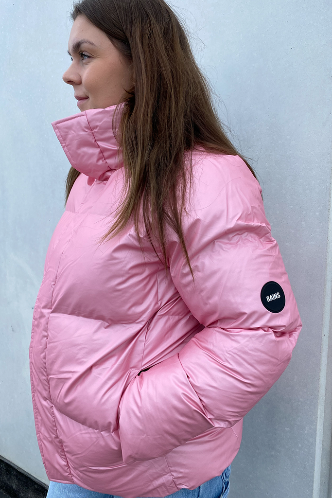 Boxy Puffer Jacket - Pink Sky - Rains