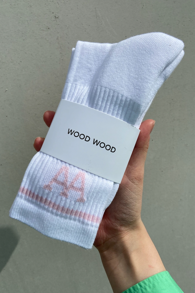 Con 2-pack Socks - White/Blush - Wood Wood