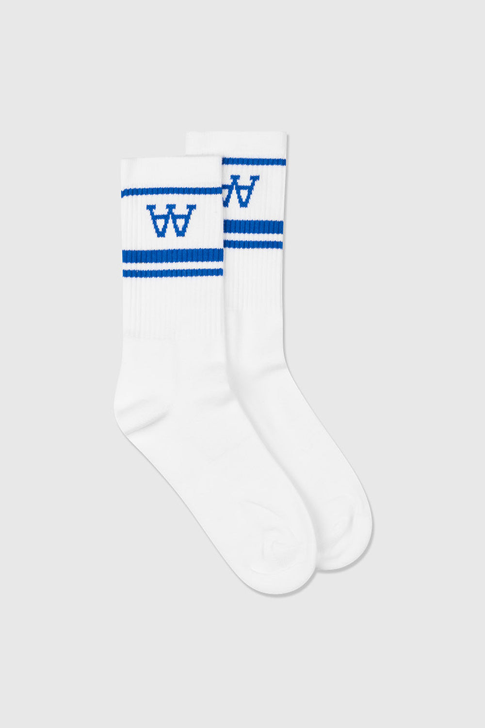 Con 2-pack Socks - White/Royal Blue - Wood Wood