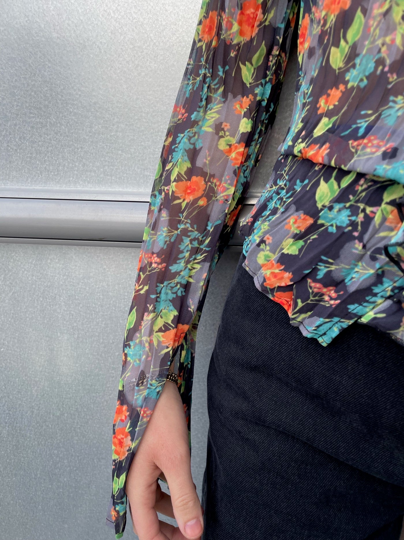 Hannah Chiffon Blouse - Black AOP - Wood Wood