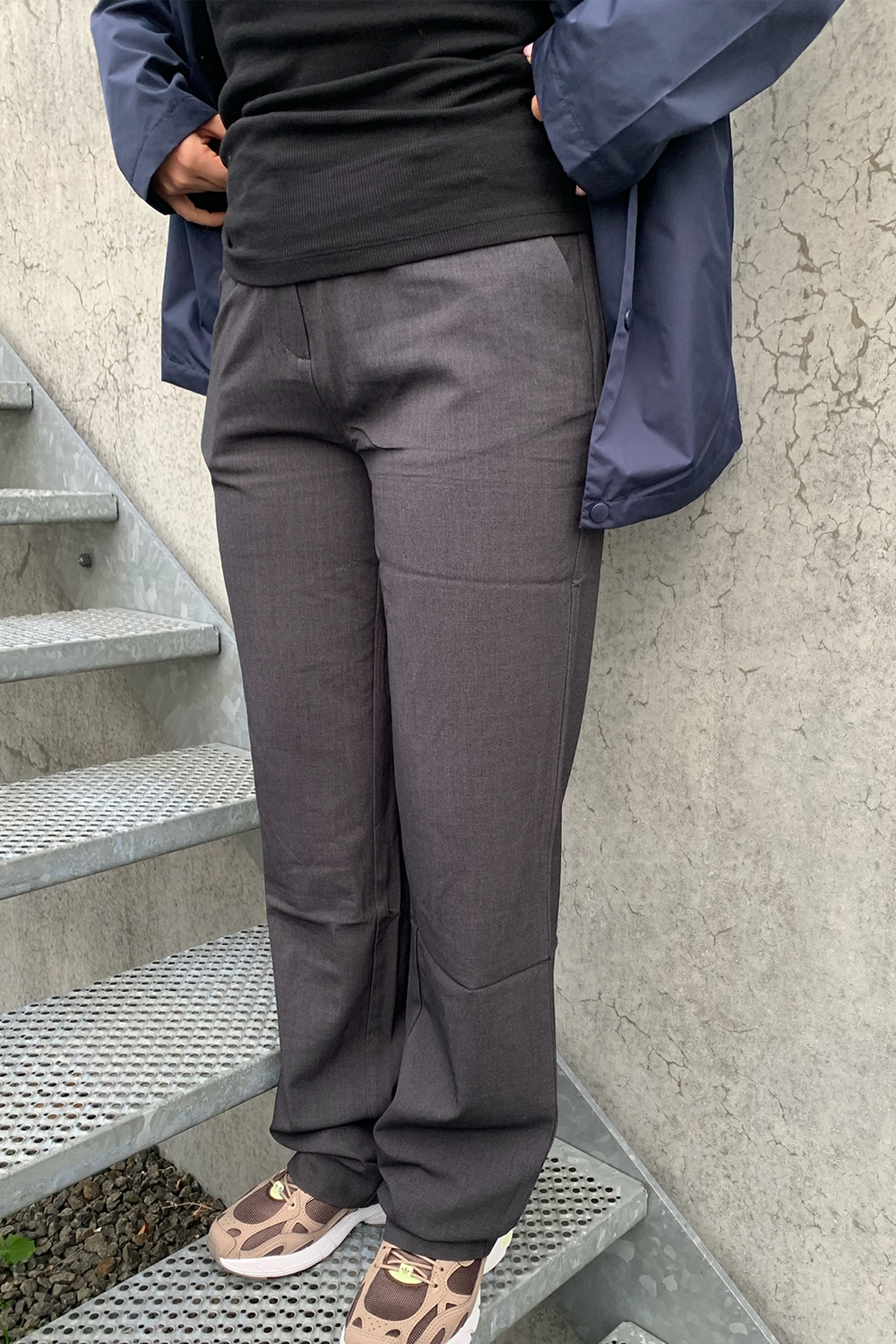 Enkafir Pants 6746 - Dark Grey Melange - Envii