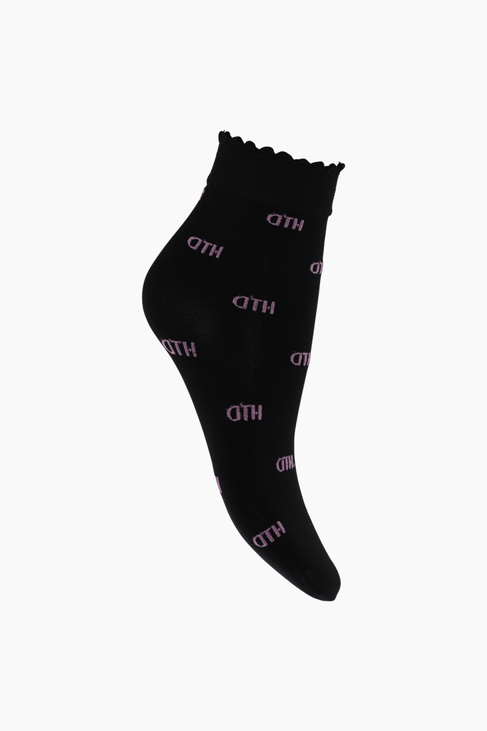 Fashion Socks 44853 - Black/Rose - Hype the Detail