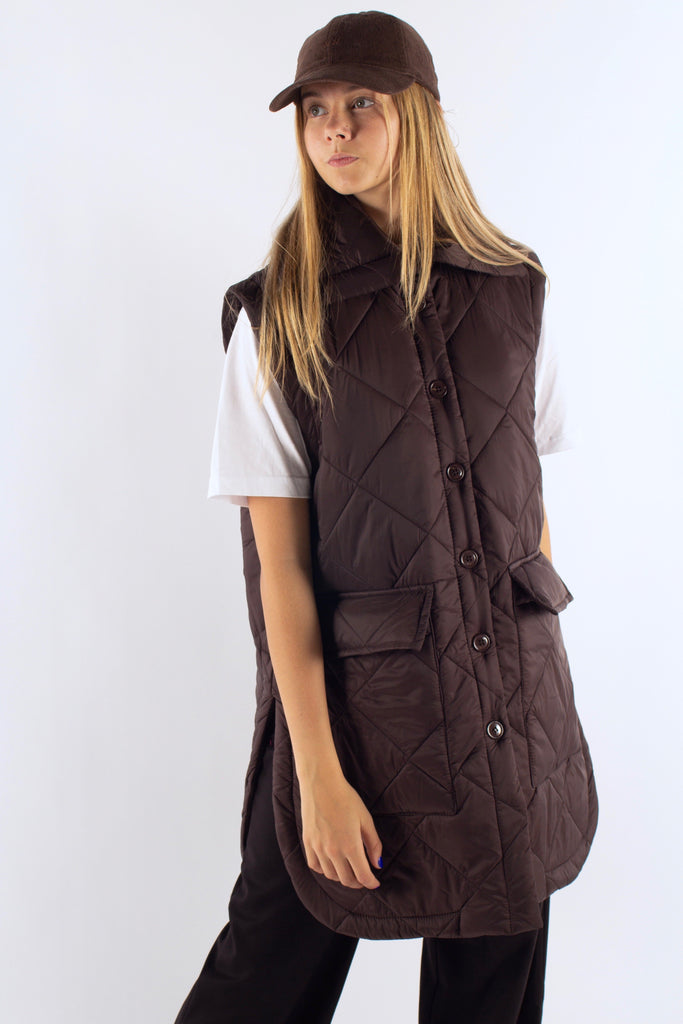 FlorenceIR Quilt Vest - Brown - irréel