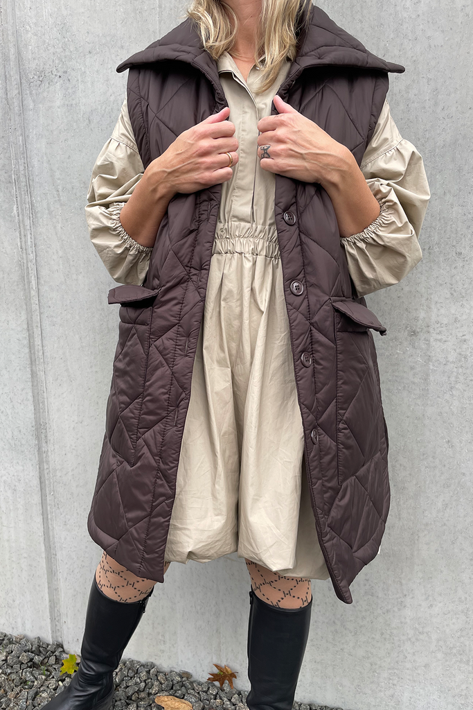 FlorenceIR Quilt Vest - Brown - irréel