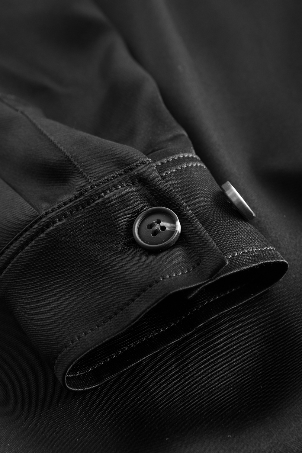 Half Zip Shirt Dress - Black - Han Kjøbenhavn