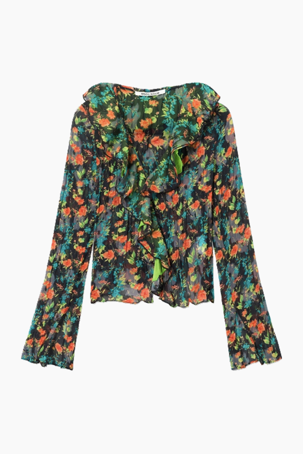 Hannah Chiffon Blouse - Black AOP - Wood Wood