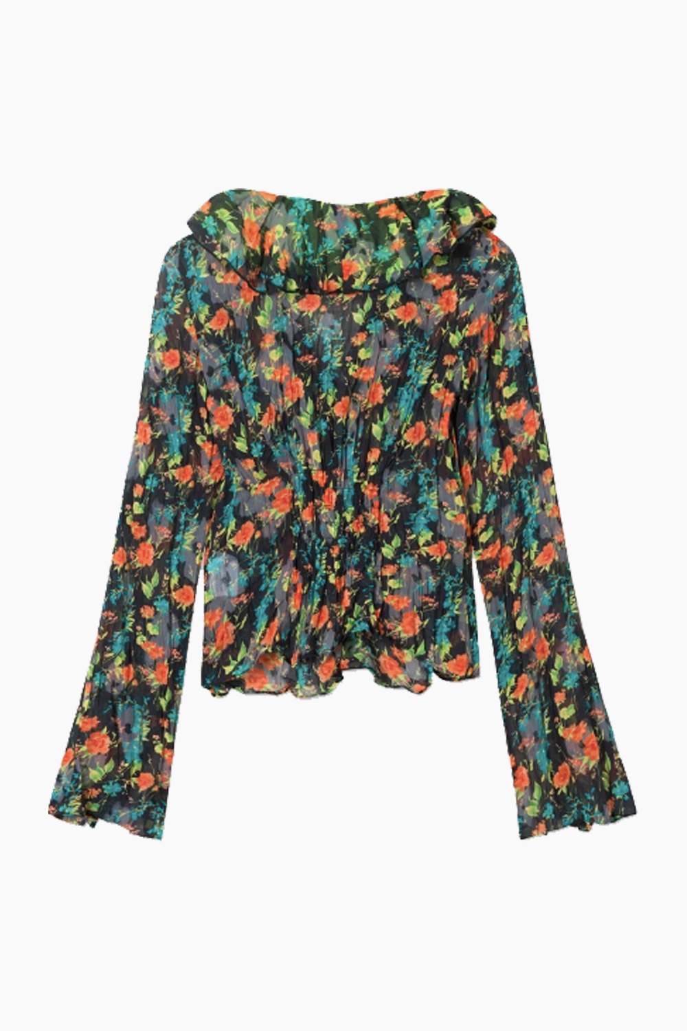 Hannah Chiffon Blouse - Black AOP - Wood Wood