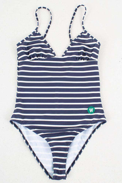 Rio Swimsuit - Navy/Offwhite Stripe fra Wood Wood -1