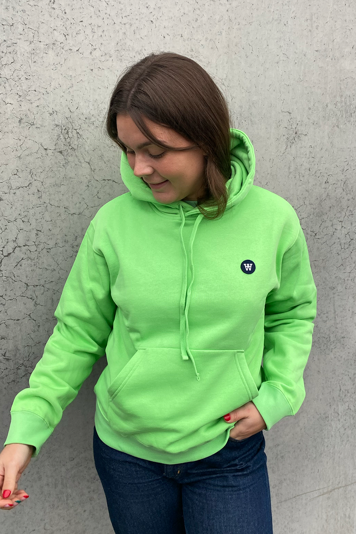 Jenn Hoodie GOTS i farven Pale Green fra Wood Wood Kob her QNTS