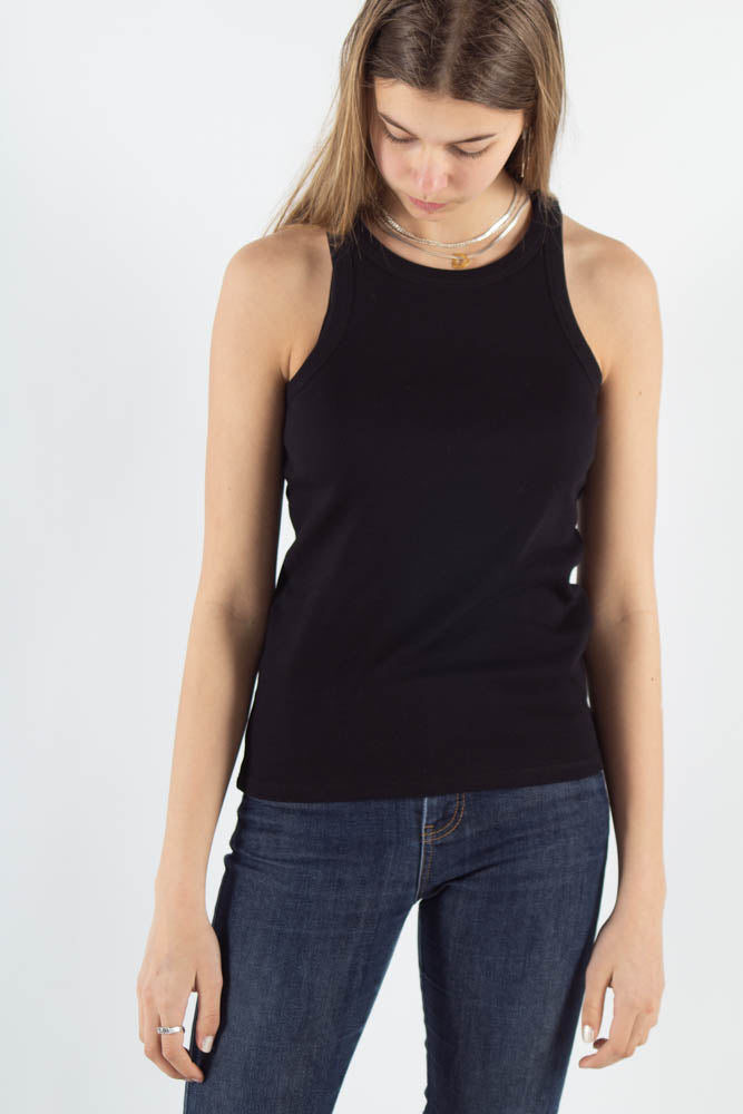 Katy Rib Tank Top - Black - Bruuns Bazaar