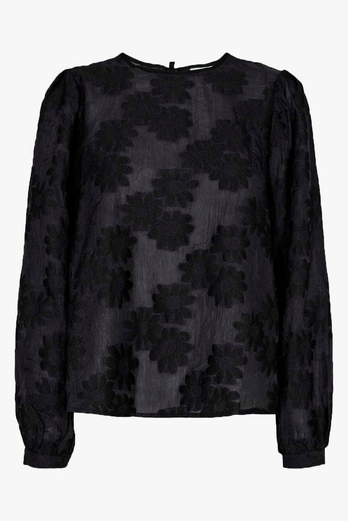 Malussi long sleeved blouse - Black - Moves