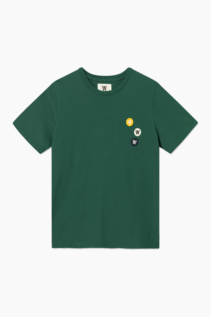 Mia Patches T-Shirt - Forest Green - Wood Wood