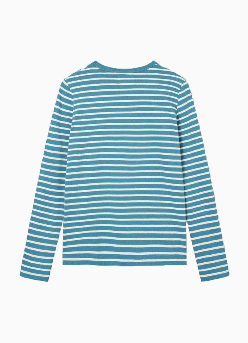 Moa Stripe Long Sleeve GOTS - Bright Blue/Off White Stripes - Wood Wood