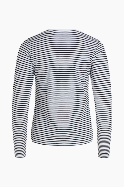 Organic Jersey Stripe Tenna Tee - White/Black - Mads Nørgaard