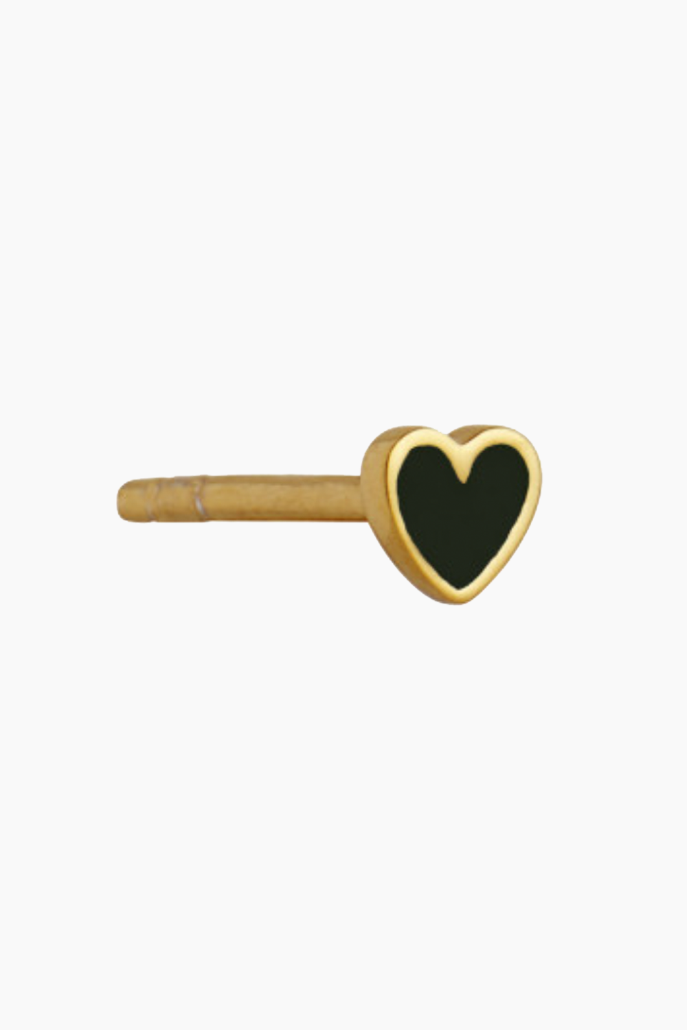 Petit Love Heart - Black Enamel - Gold - Stine A