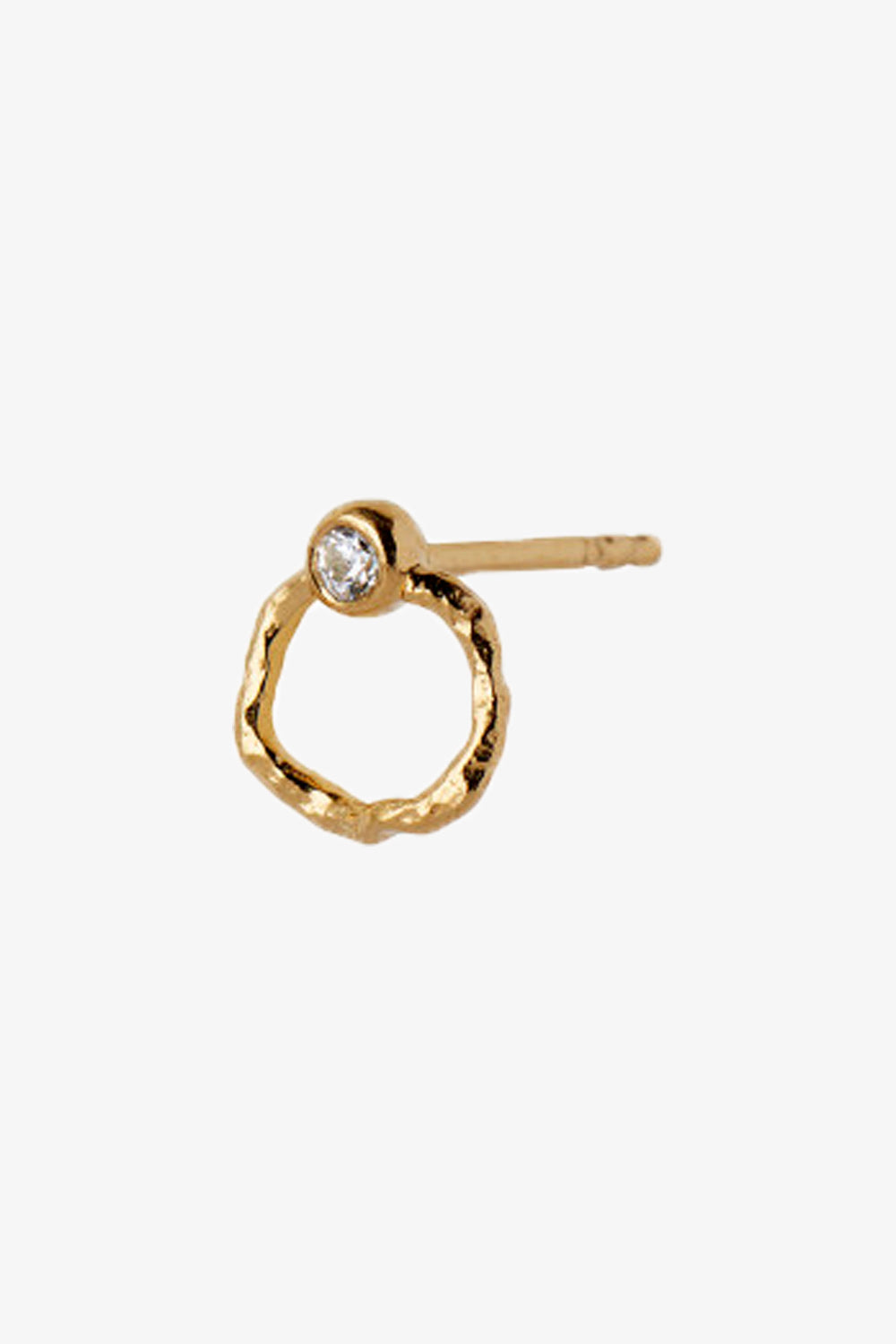 Petit Wavy Circle Earring - Gold - Stine A