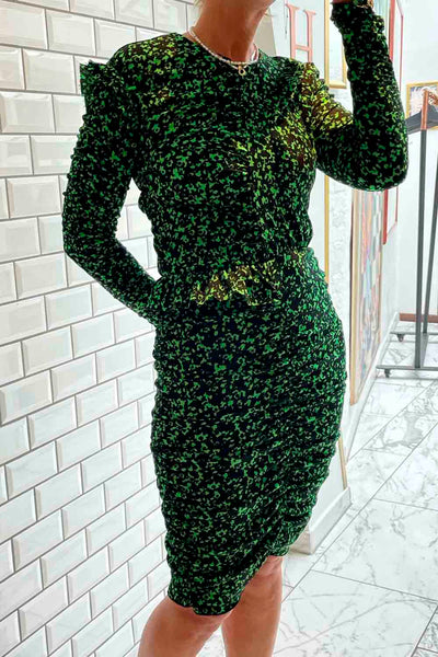 Pollux Twiggy Dress - Classic Green/Black - Mads Nørgaard