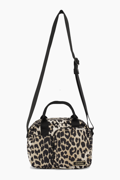 Recycled Tech Festival Top Handle - Leopard - GANNI