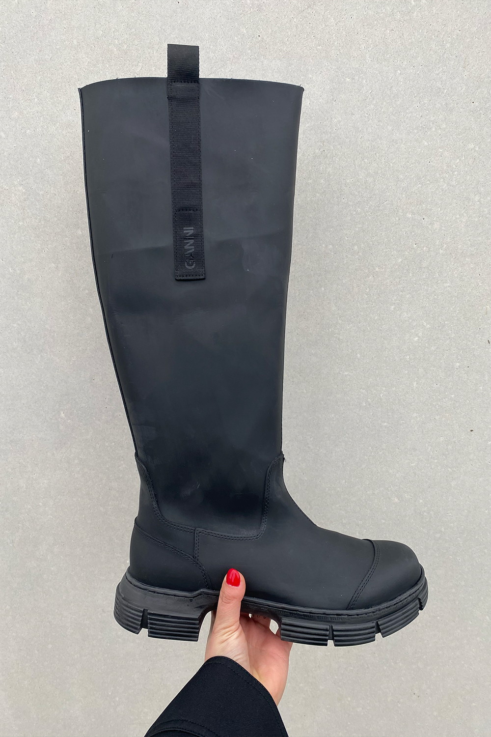 Rubber Country Boot - Black - GANNI