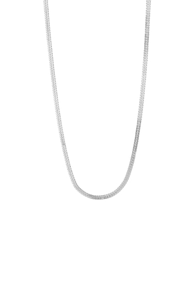 Short Snake Necklace - Silver - Stine A