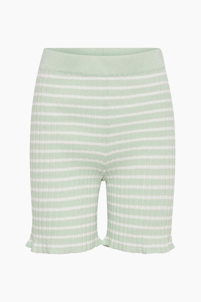 Sira Shorts - Pale Mint/Off White - A-View