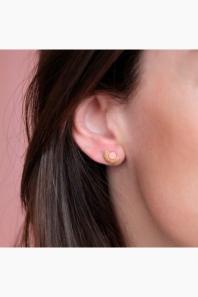 Soleil Stud - Rose - Enamel