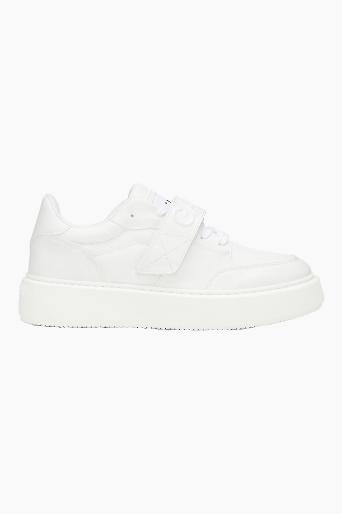 Sporty Mix Cupsole Low Top Velcro Sneakers - Egret - GANNI