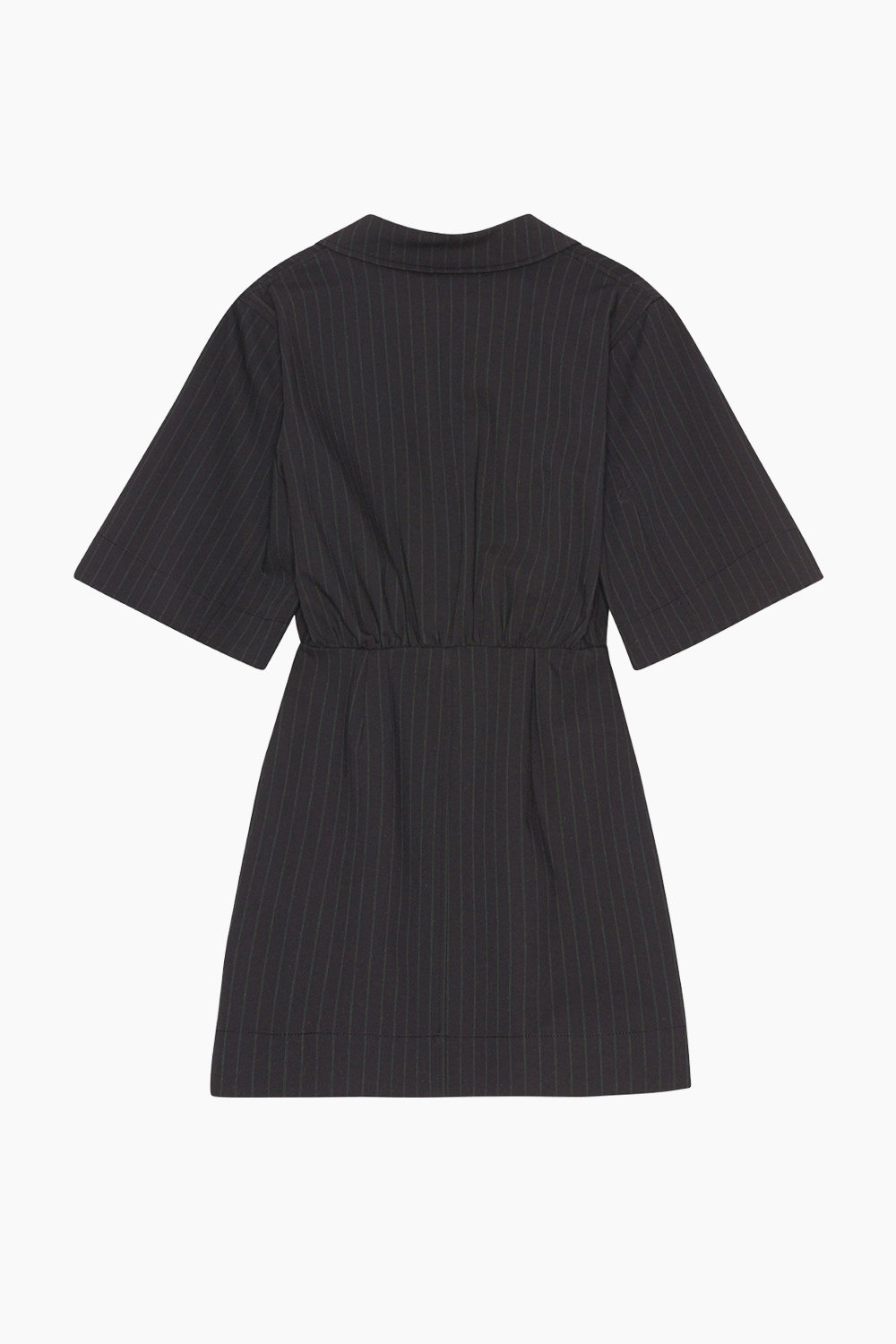 Stretch Stripe Mini Dress - Black - GANNI