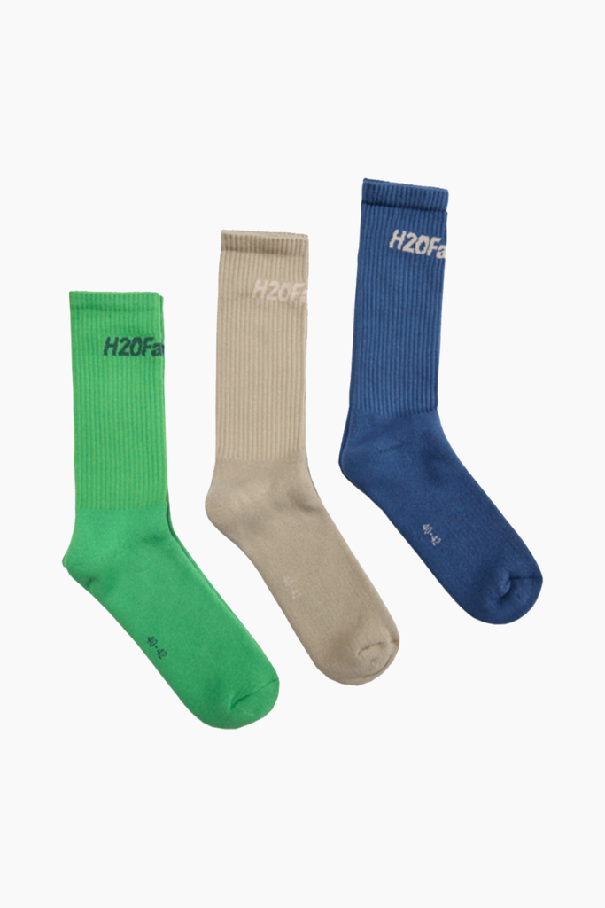 Suck Socks 3 Pack - Indigo Blue/Aluminium/Bright Green - H2O Fagerholt