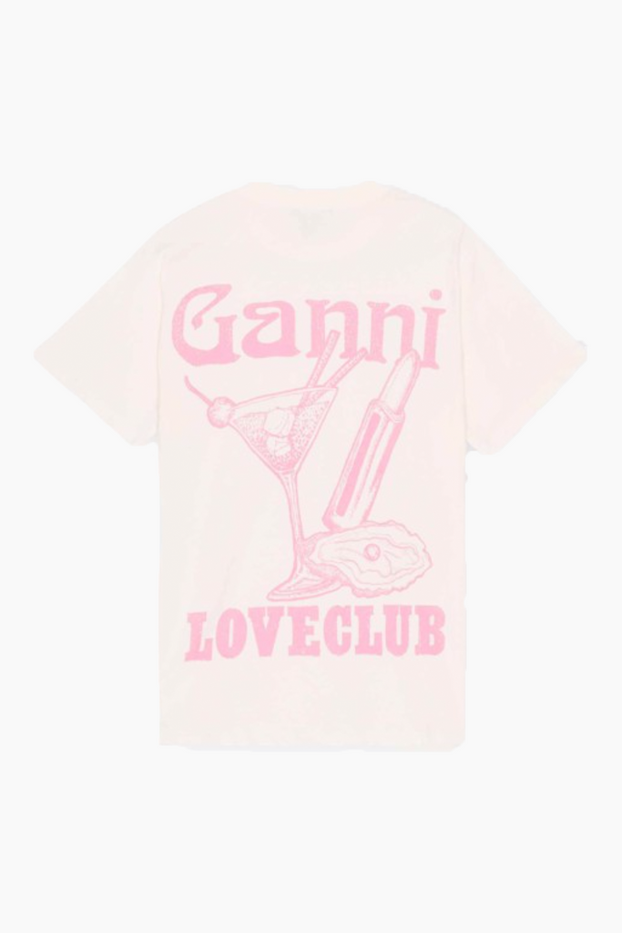 Basic Jersey Nightclub Relaxed T-shirt T3432  - Egret - GANNI