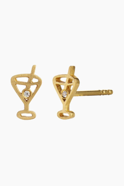 Tres Petit Cocktail Earring - Gold - Stine A