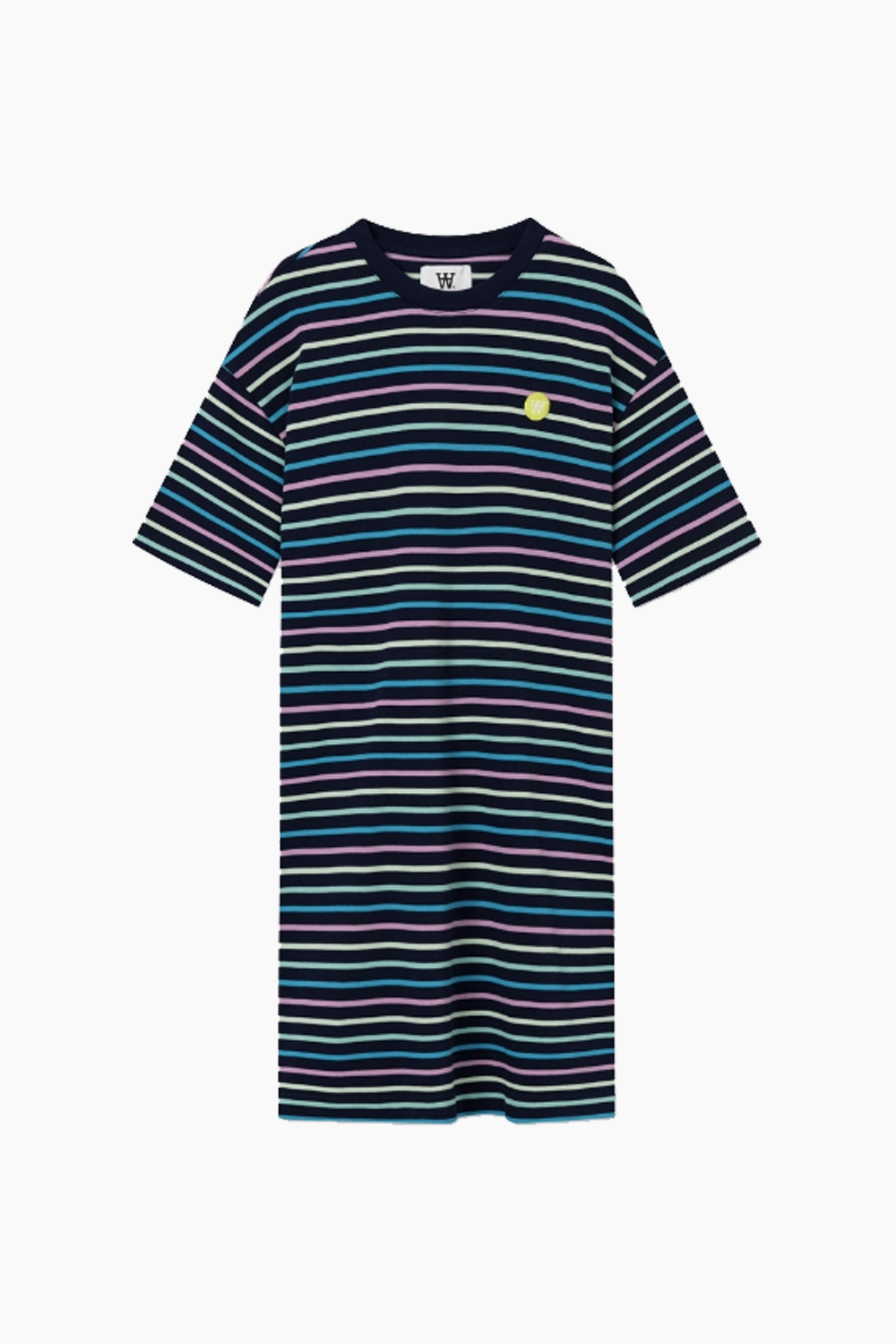 Ulla Stribe Dress - Navy Stripes - Wood Wood