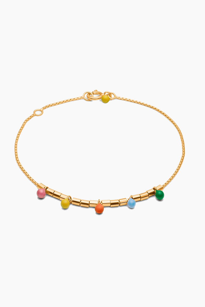 Rainbow Bracelet - Gold - ENAMEL