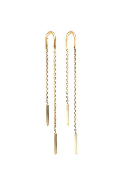 Hoop Chain Earring - Gold - ENAMEL 1
