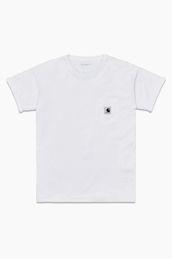 W' S/S Pocket T-shirt - White - Carhartt WIP