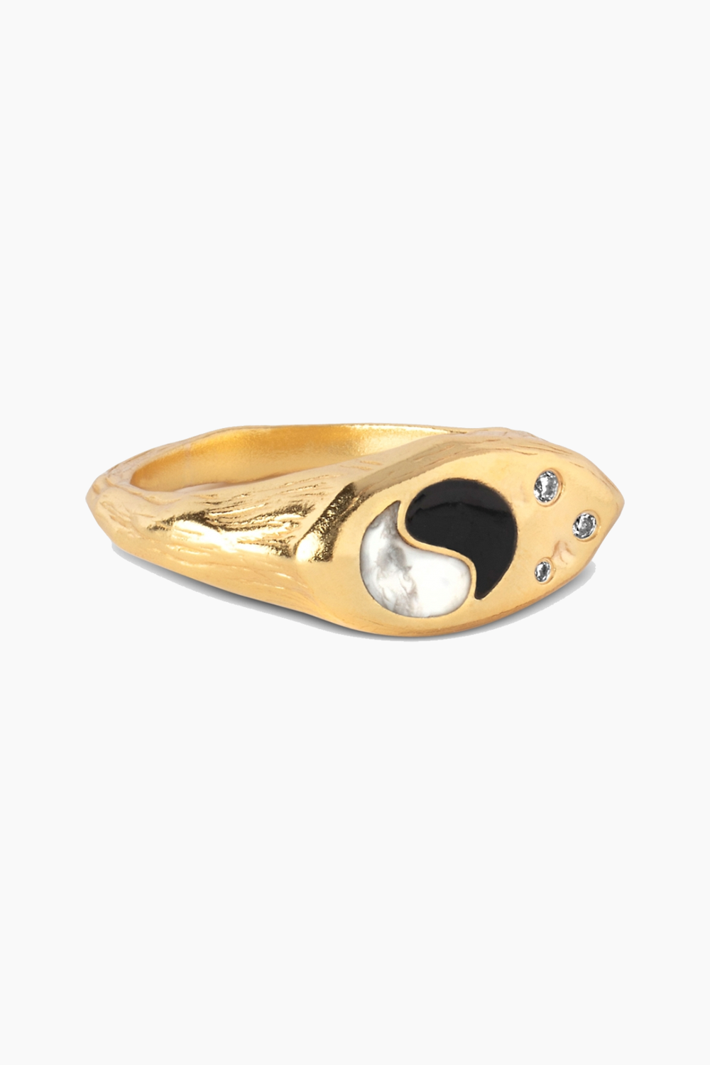 Yin Yang Ring - Gold - Enamel