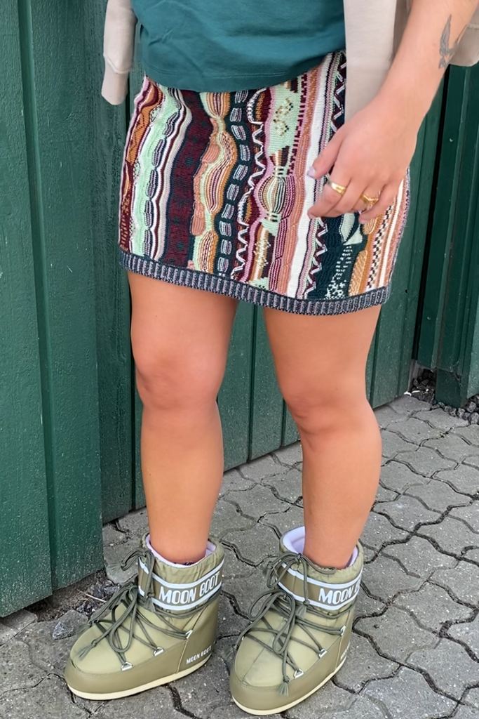 Lula Coogi Knit Skirt - Multicolor - Wood Wood