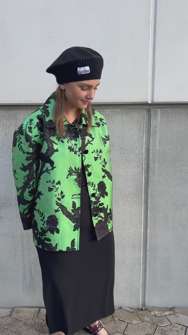 Jacket Green Black Flower fra und - Shop her! – QNTS.dk