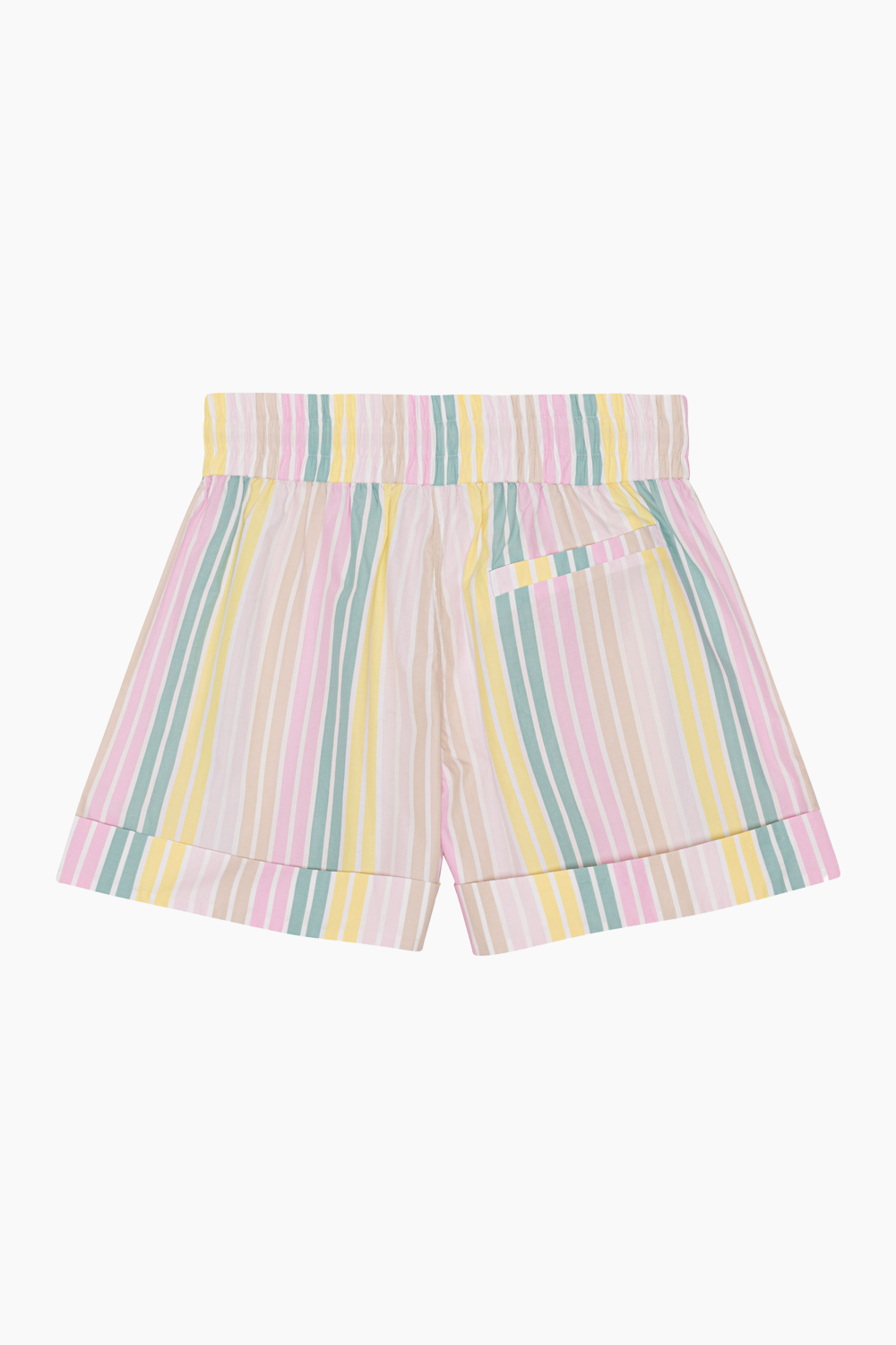 Stripe Cotton Elasticated Shorts  F7768 - Multicolor - GANNI