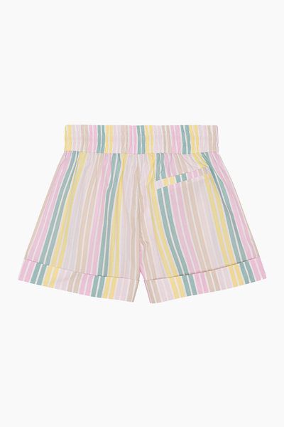 Stripe Cotton Elasticated Shorts  F7768 - Multicolor - GANNI