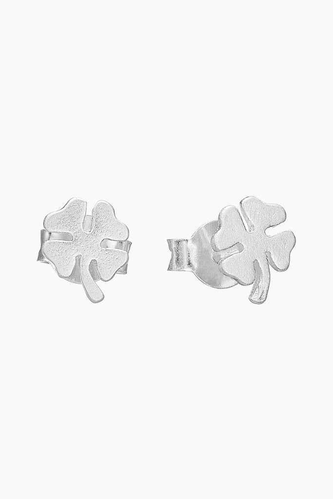 Clover Earring studs - Silver - ENAMEL